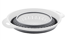 Kitchen Strainer Draining Basket  Colander Plastic Washing Bowl Collapsable NEW