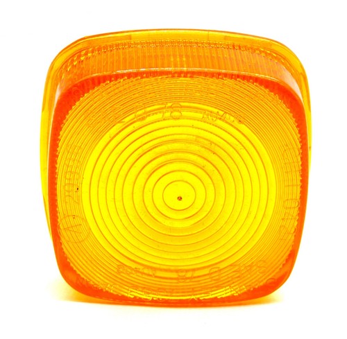 Indicator front lens amber - front, for