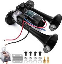 150DB Air Horn 12V,Super Loud Car Horn with Compressor,Air Horns for Truck,Black