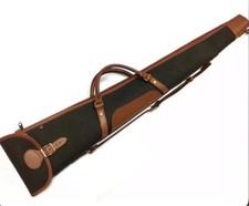 Gun Slip Tan & loden Green Leather & Canvas 52”