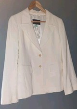 Coast Ladies White Jacket /Trousers Suit Size 12