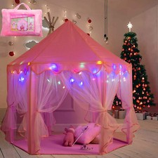 Kids Light Up Play Tent Pink