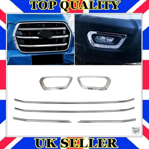 Chrome front grill 4pc fog - front,