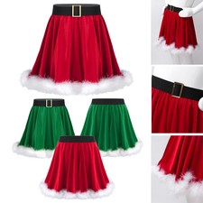 UK Kids Girls Christmas Velvet