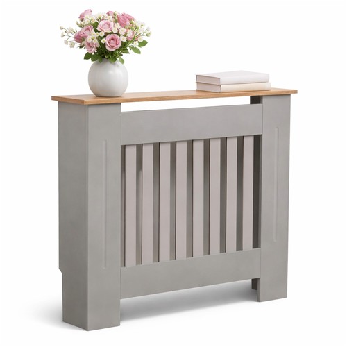 Grey wooden slatted - grey,