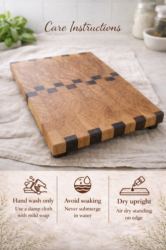 Handmade oak walnut chopping - handmade,