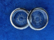 Two Silver Plated Glass Butter