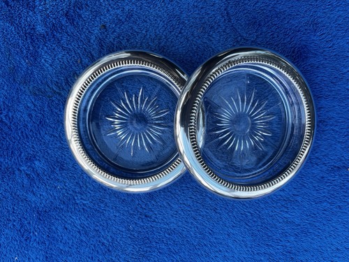 Two silver plated - two, glass