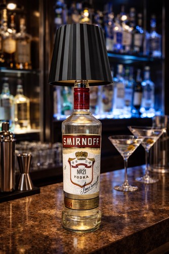 Upcycled smirnoff vodka bottle - smirnoff,