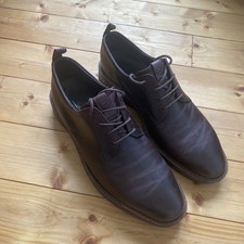 Mens Ecco Leather Shoes, Lace Up,Brown, Size EU47