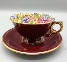 Royal Winton Grimwades Sweet Pea Chintz Tea Cup & Saucer w/Gold Trim