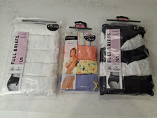 14 George Full Briefs Cotton 5 Pack uk18 job lot Thongs Black White Panties