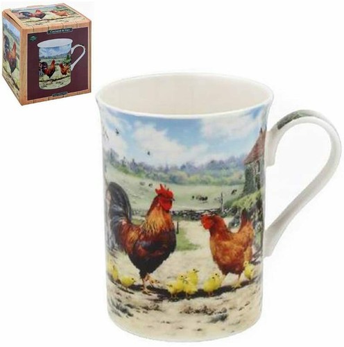 Cockerel hen coffee mug - cockerel,