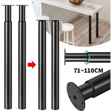 2/4X 710-1100MM Adjustable Kitchen Worktop Desk Breakfast Bar Table Leg 60mm Bar