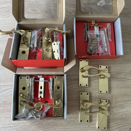 Complete vintage brass door - complete,