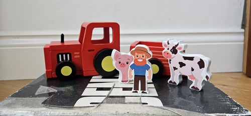 Jacques wooden tractor - wooden, set