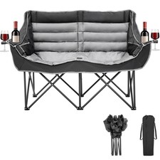 NAIZEA Oversized Double Camping Chair, Folding 2 Person Camping Chair Loveseat