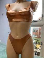 Latex Rubber fetish wear lingerie Bra 36”and Briefs SET 14/16 