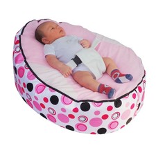 Pink Polka Dot Baby Bean Bag