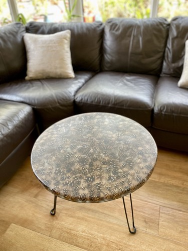 Round epoxy resin - resin, coffee