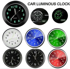 1× Mini Car Dashboard Clock Stick-On Watch Accessories For Truck Boat Vehicle UK