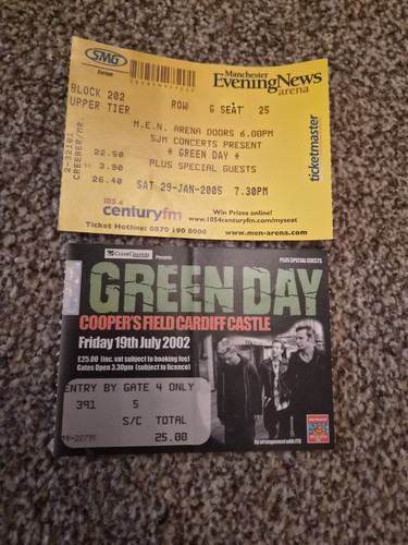 Green day concert tickets - green,