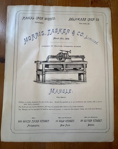 Rare 1876 antique - rare, broadside