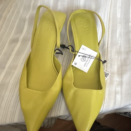 Zara women yellow leather - yellow,
