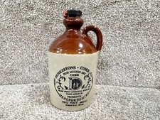 VINTAGE EMPTY OLD  SALT GLAZE STONEWARE DUNKERTONS CIDER BOTTLE