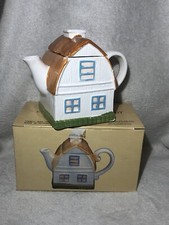 Ceramic House Teapot With Box - Made In Taiwan