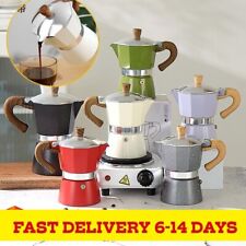 Coffee Maker Moka Percolator Stove Top 3/6 Cup Espresso Latte Stainless Pot