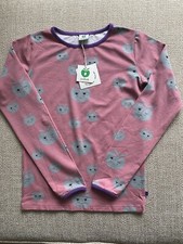 Smafolk Children’s T-shirt Top Age 11/12 Rose Pink Apple Print Organic Cotton Sc