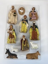 Vintage Nativity Set 11 Piece Figure Set 5” Boxed Retro Christmas Decorations