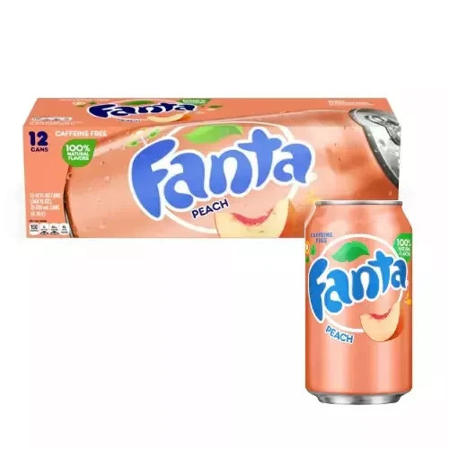 Fanta peach soda 355 - soda, pack