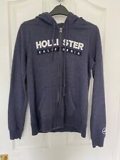 Hollister Womens Dark Blue Lined Zip-Up Hoodie, Size Small, Very Good Condition