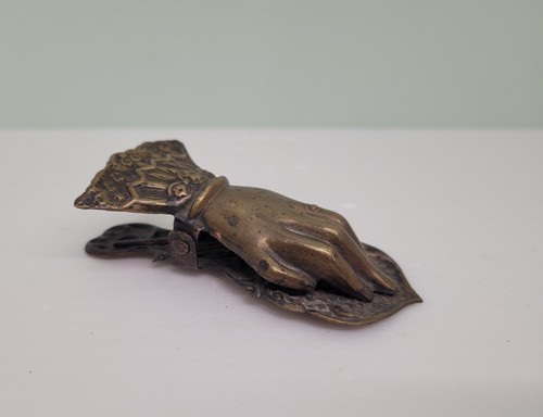 Antique brass hand - brass, shape