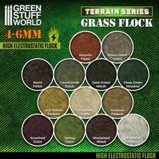 Green Stuff World Static Grass Flock 200ml Tubs | Scenic Grass 4-6mm