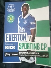Everton V Sporting Lisbon Programme 5.8.2023 Friendley