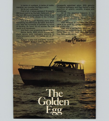 1970 paper egg harbor - harbor, 43'
