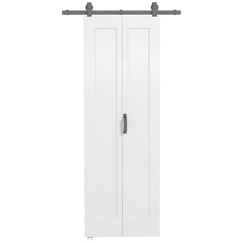 Homcom slide door with - door,