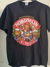OFFICIAL WYCHWOOD BREWERY HOBGOBLIN 'IT'S CHRISTMAS' T-SHIRT - BLACK, SIZE L/XL