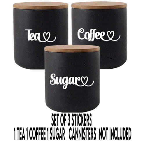 Coffee tea sugar vinyl - coffee, decals