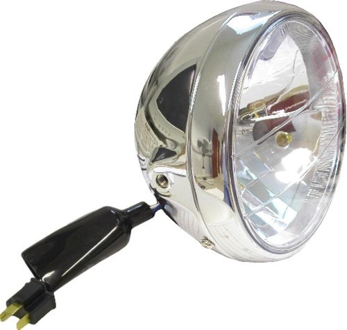 Headlight round chrome - headlight,