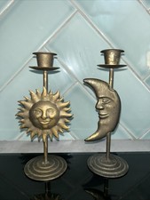 Pair Of Brass Effect Celestial