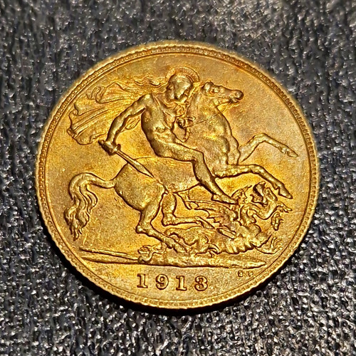 1913 half sovereign george - 1913, v
