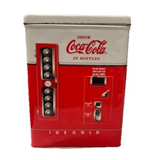 COCA-COLA Beverage Coke Bottle Vending Machine Vintage Collectible Tin Box