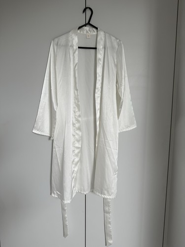 White ivory satin bridal - white,