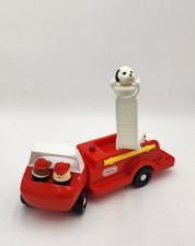 Vintage Little Tikes 1991 Toddle Tots Fire Truck W/ 2 Firefighters & Dog USA