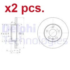 X2 PCS FRONT BRAKE DISC ROTOS