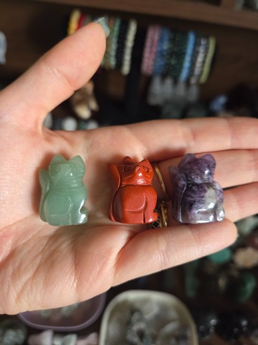 Lucky chinese cat crystal - cat,